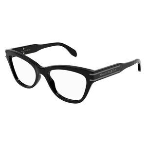 FX01933B New ALEXANDER MCQUEEN Black Square AM0401O 001 Glasses Women